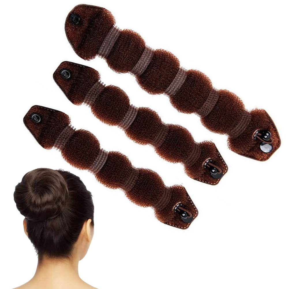 Set of 3 Magic Hair Styler Hair Donut Bun Ring Styler Hair Bundle Maker Hair Styling Accessories Hair Braiding Tool(1 Large+2 Small)