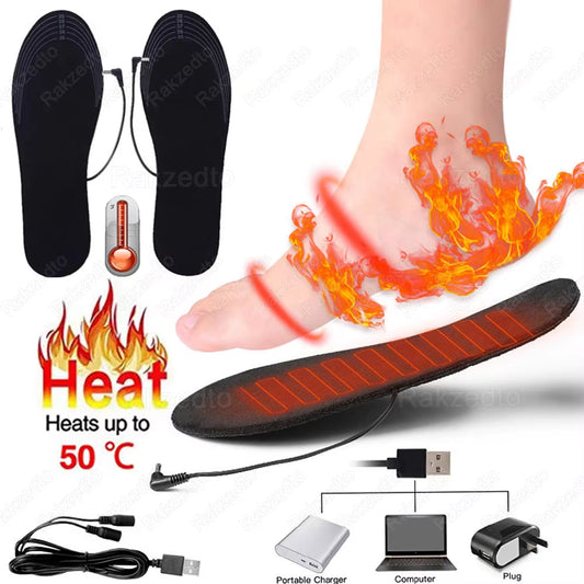 USB Heated Insoles for Shoes Men 