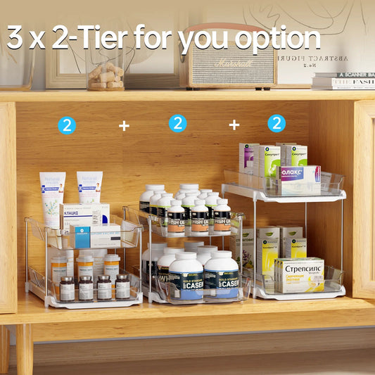 Stackable 3 Tiers Bathroom  Organizer