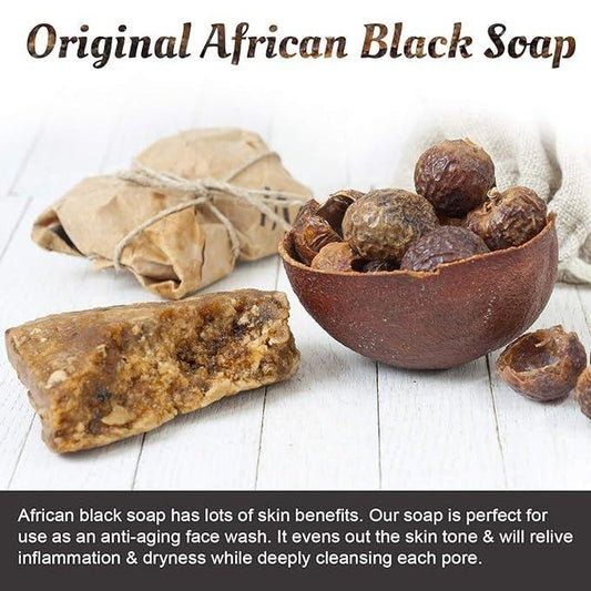 It'S Pure Natural African Black Soap Bars Turmeric (Pack of 3)